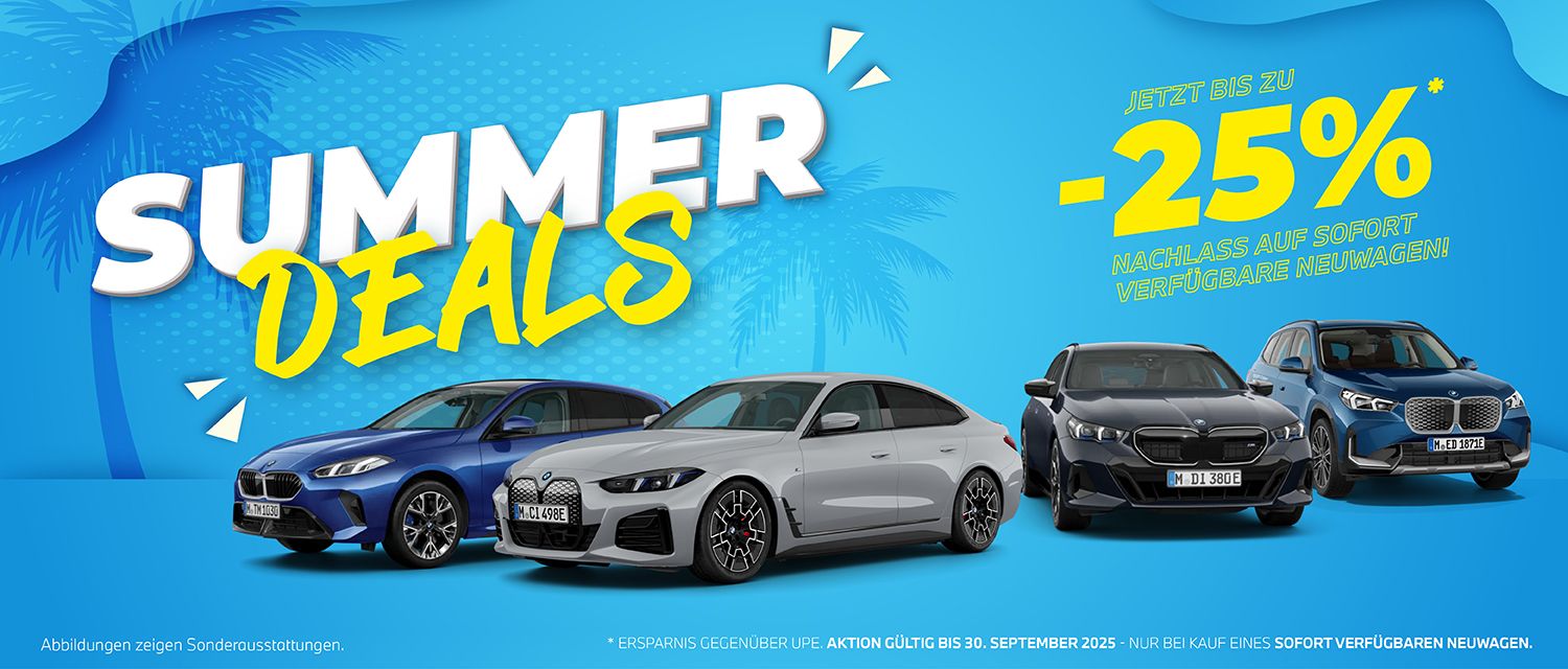 BMW Summer Deals - BMW Neuwagen Aktion