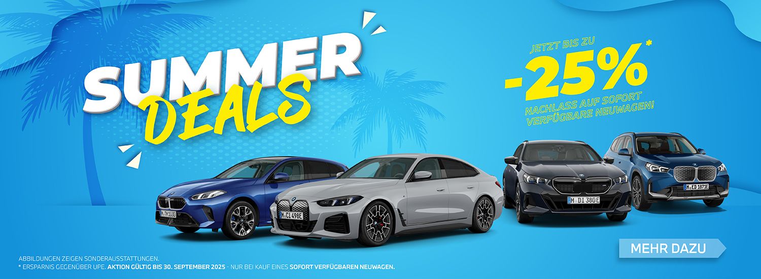 BMW Summer Deals - BMW Neuwagen Aktion