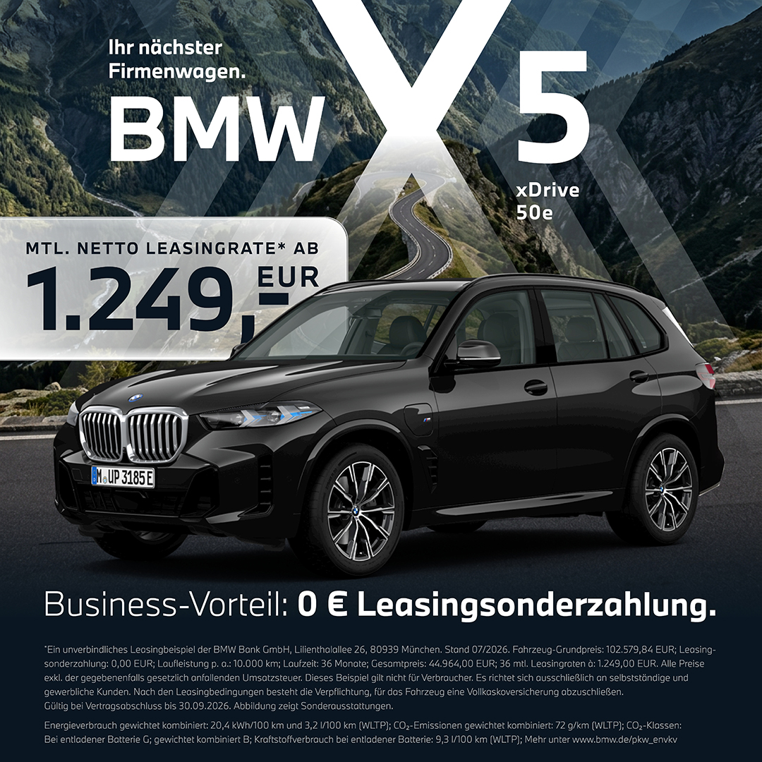 BMW X5 50e - Gewerbekunden