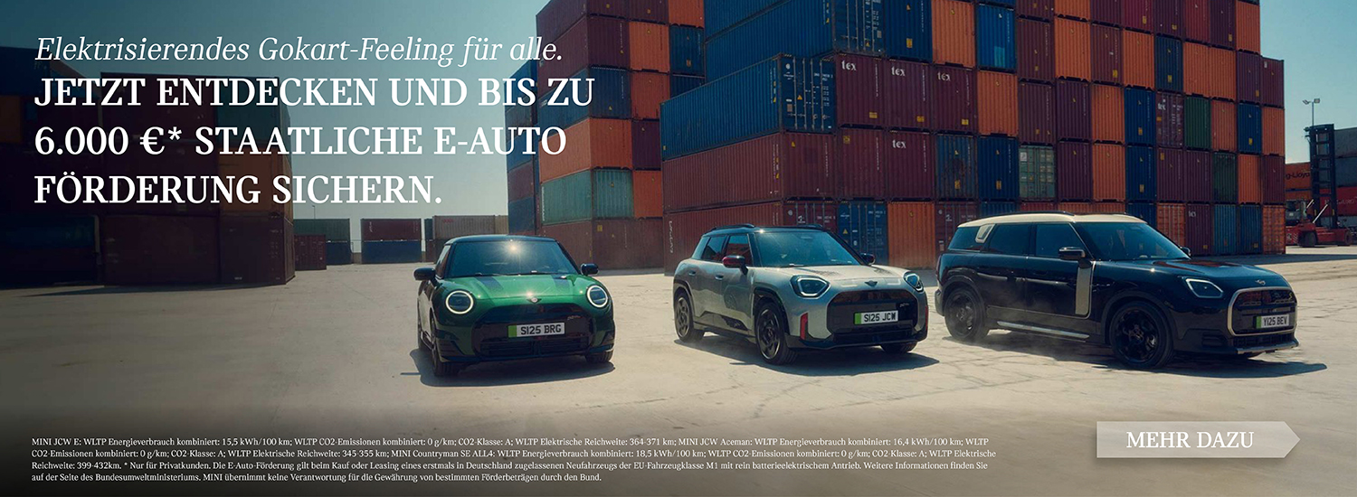 Staatliche Förderung MINI E-Fahrzeuge 2026